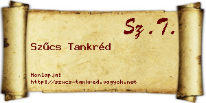 Szűcs Tankréd névjegykártya