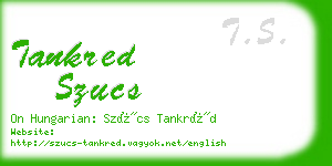 tankred szucs business card